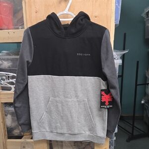 Zoo York Size L(14) Black and Grey Youth Hoodie